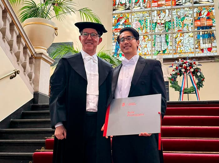 Florencio Monje evalúa una tesis sobre ATM en Groningen