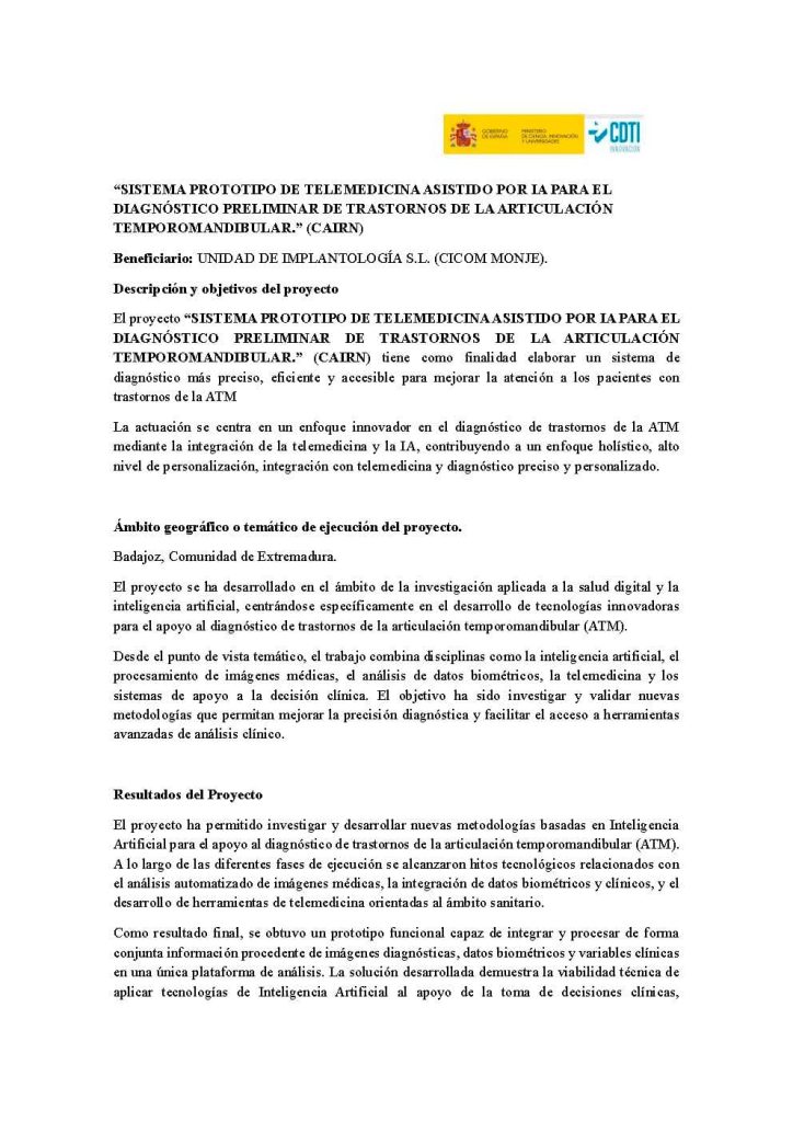 Sistema prototipo de telemedicina asistido por IA